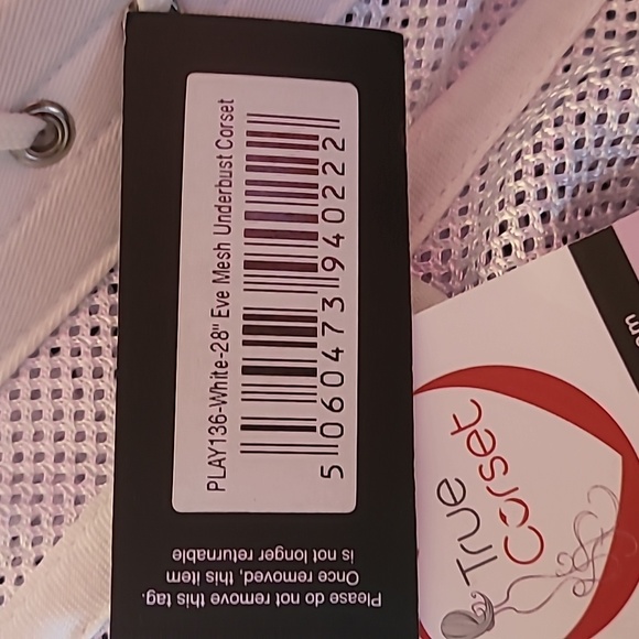 (NWT) PRETTYLITTLETHING CORSET (Size 28inch) Mesh material White - Picture 9 of 9